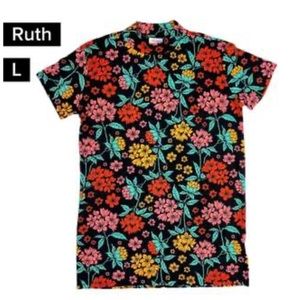 New! Mock Neck Floral Top LULAROE sz L